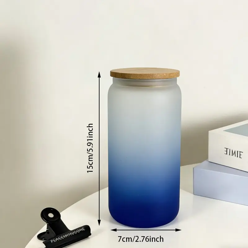 Tumbler Tin Kaca Borosilikat dengan Penutup Buluh