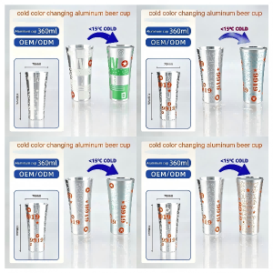 Cawan Bir Aluminium Berubah Warna Sejuk