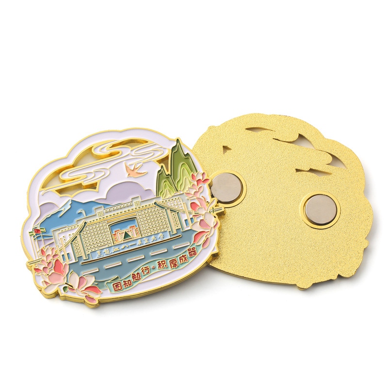 Magnet Peti Sejuk Enamel Logam Tersuai
