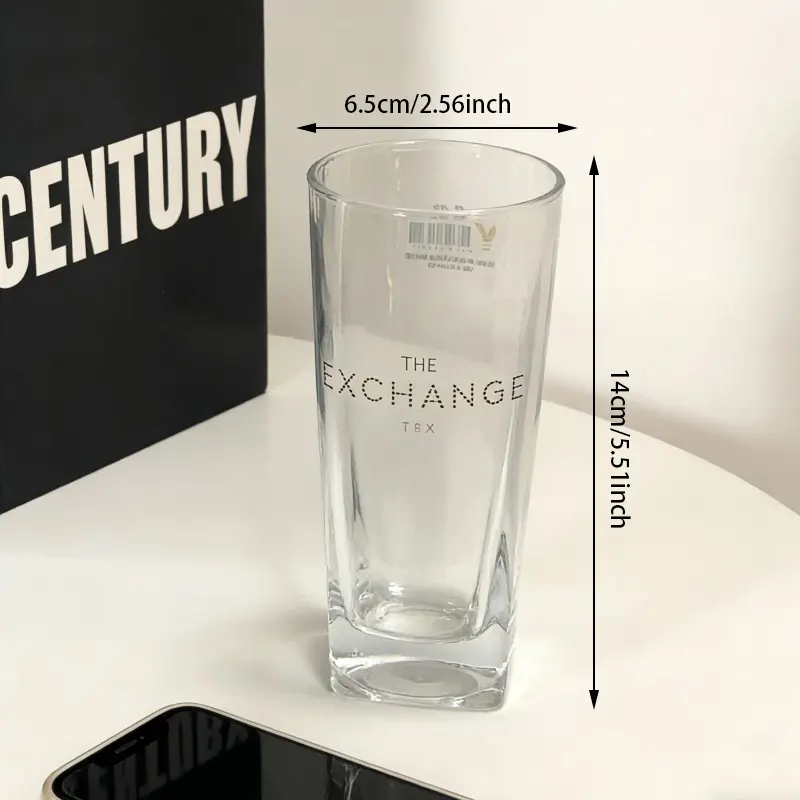 Square Highball Borosilicate Glass Tumblers