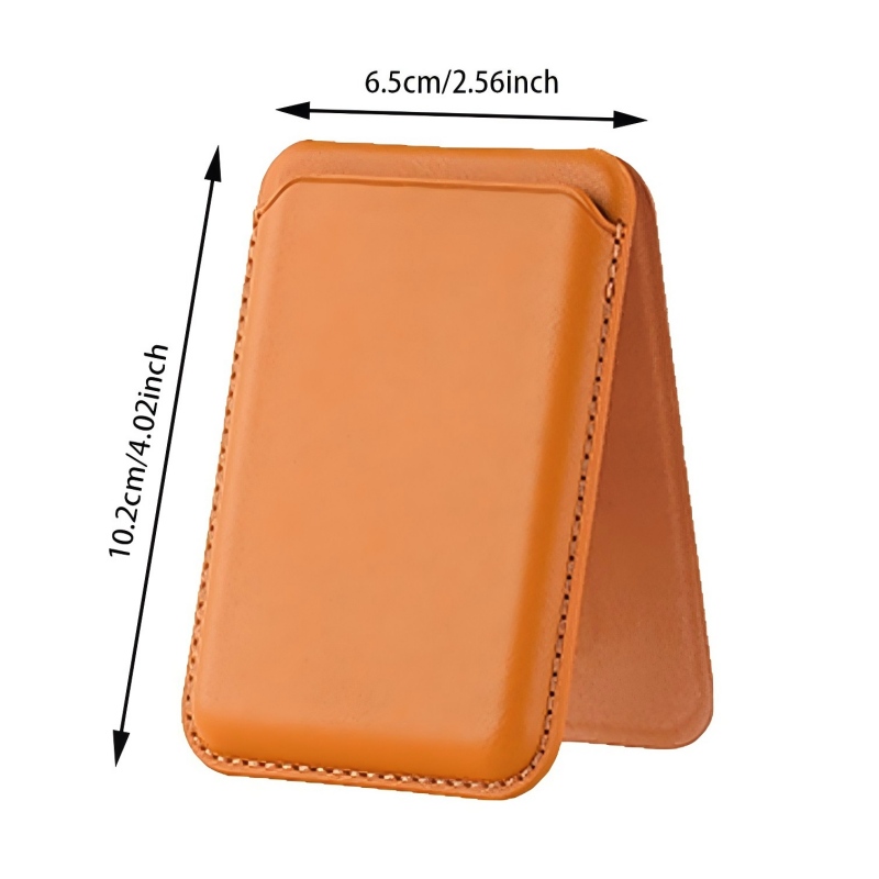 PU Leather MagSafe Magnetic Card Wallet with Kickstand