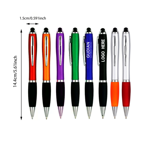 2-in-1 Plastic Stylus Ballpoint Pen