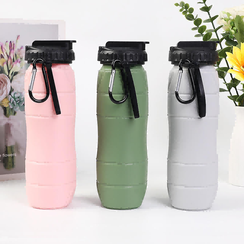 Botol Air Sukan Silikon Boleh Dilipat Mudah Alih