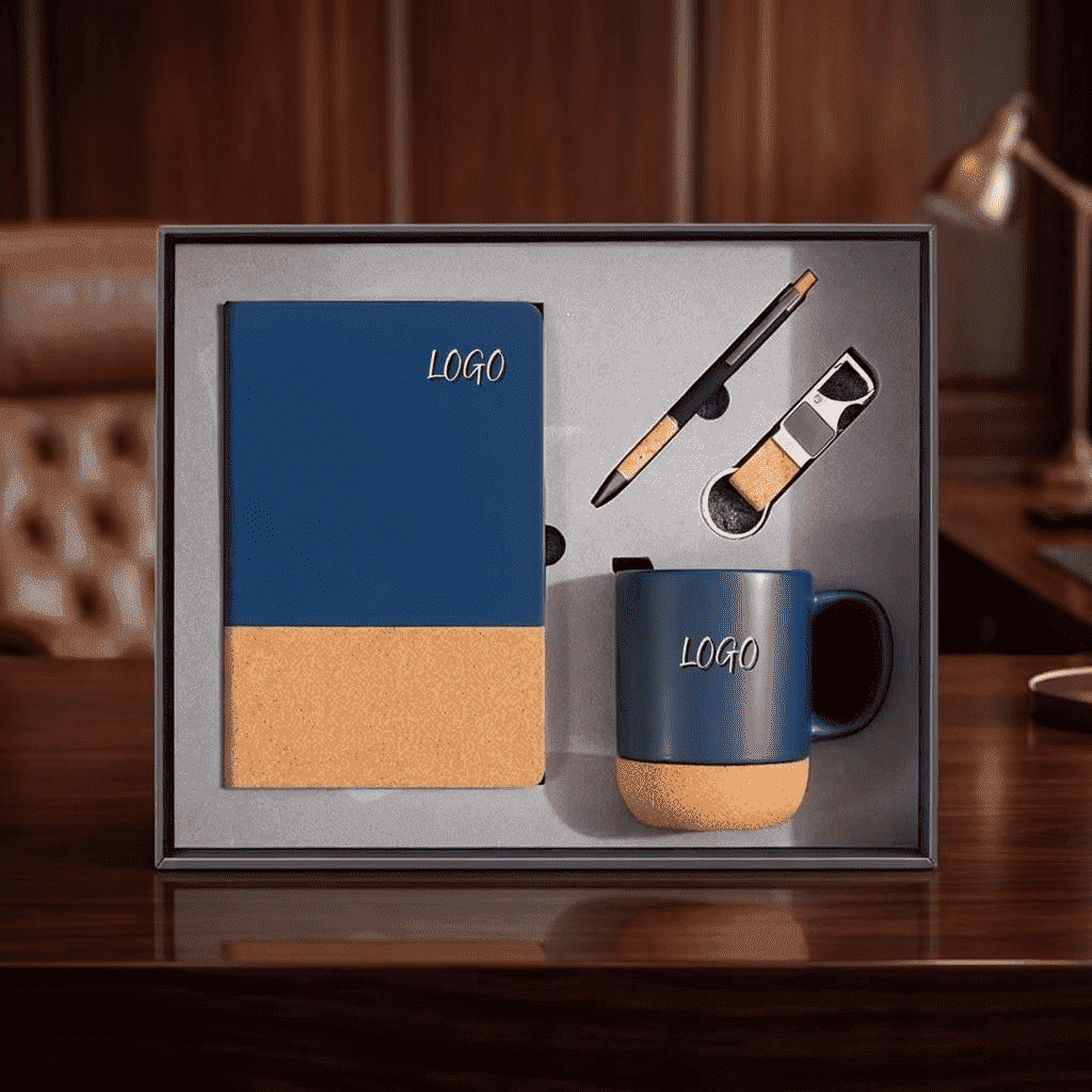 Set Hadiah Korporat Aksen Gabus Premium