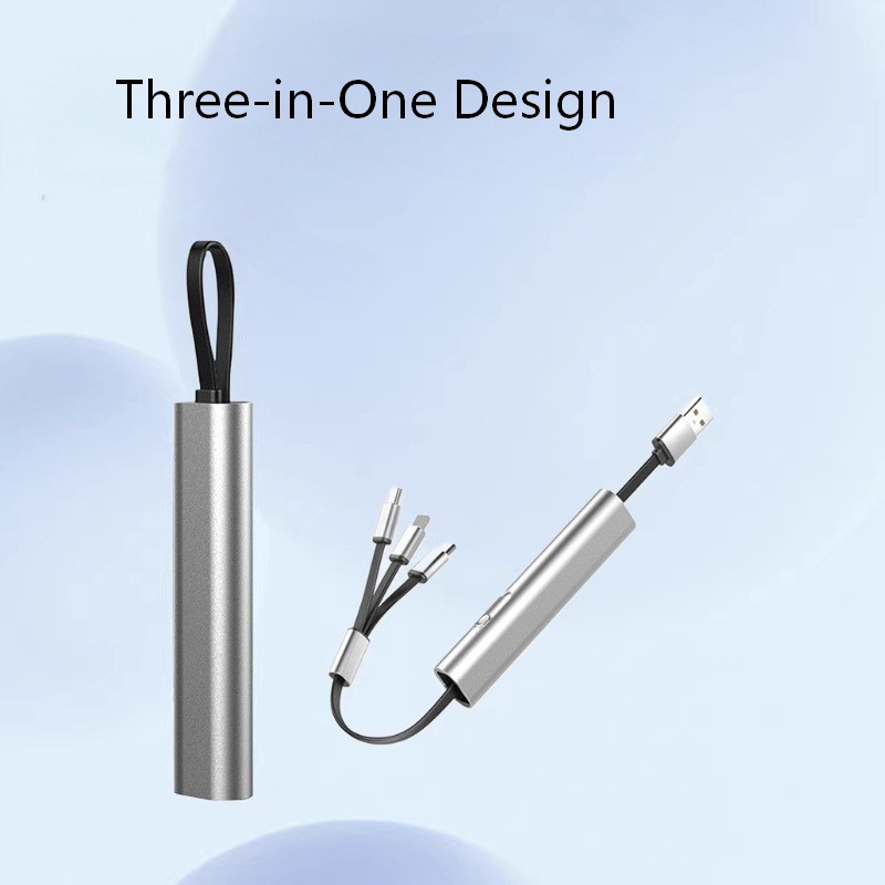 Kabel Pengecas Multi USB 3 dalam 1 boleh ditarik balik