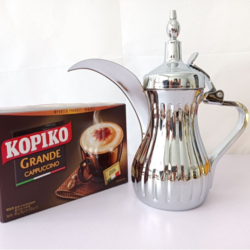 Pelayan Teh Kopi Timur Tengah Periuk Dallah Arab Keluli Tahan Karat